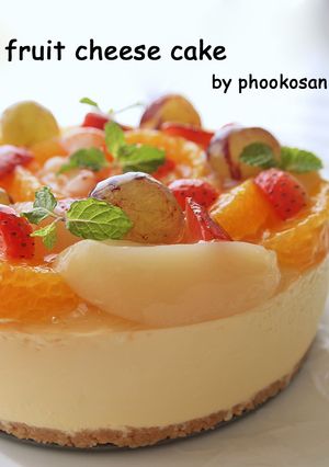 ジュースでフルーツレアチーズケーキ♪-レシピのメイン写真