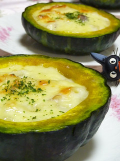 グラタンで♬かぼちゃを丸ごと食べよう!-レシピのメイン写真