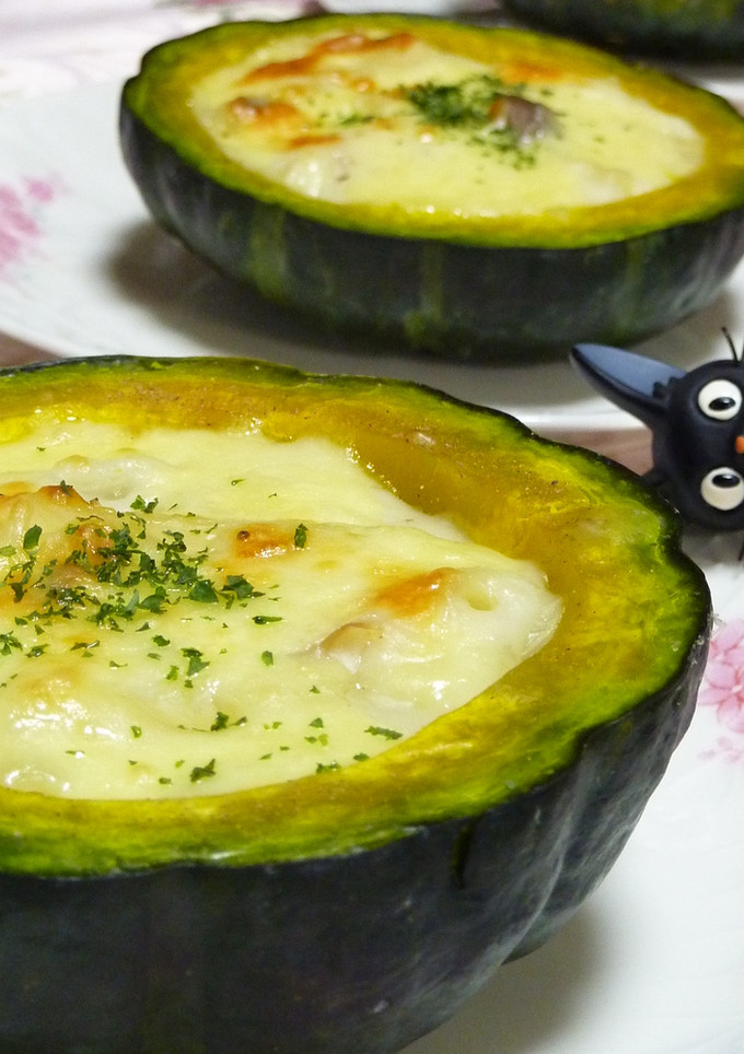 グラタンで♬かぼちゃを丸ごと食べよう！-レシピのメイン写真