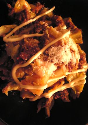 合挽き肉キャベツのカレートマトチーズ炒め-レシピのメイン写真
