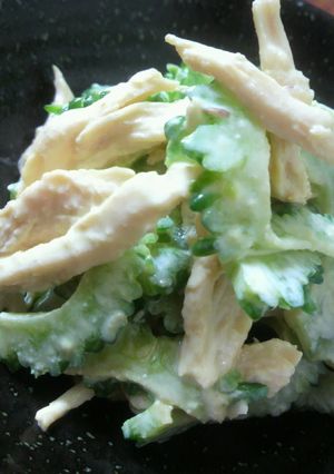 ゴーヤと鶏肉のわさびマヨ和え-レシピのメイン写真