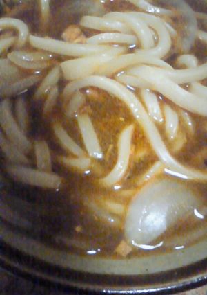 簡単！5分で！食べるラー油でカレーうどん-レシピのメイン写真
