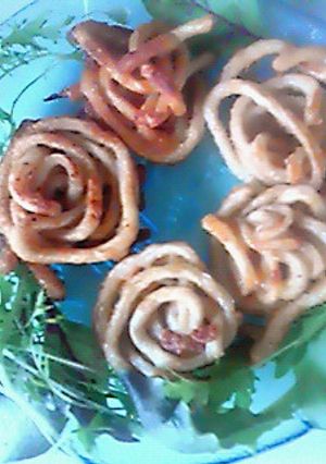 うどんの唐揚げ薔薇の花!-レシピのメイン写真