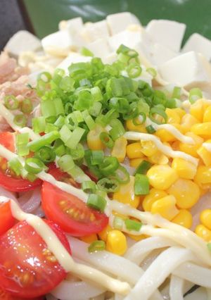 小学生にだって作れる簡単サラダうどん♪-レシピのメイン写真
