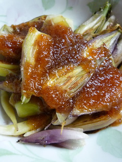 さっぱり!「おろしのたれ」で焼きミョウガ-レシピのメイン写真