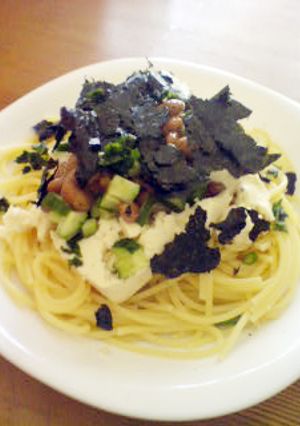 納豆腐の和風冷製パスタ-レシピのメイン写真