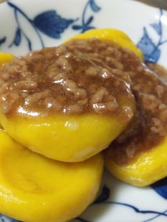 かぼちゃ団子のひき肉あんかけ-レシピのメイン写真