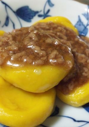 かぼちゃ団子のひき肉あんかけ-レシピのメイン写真