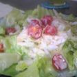キューピードレで素麺サラダ