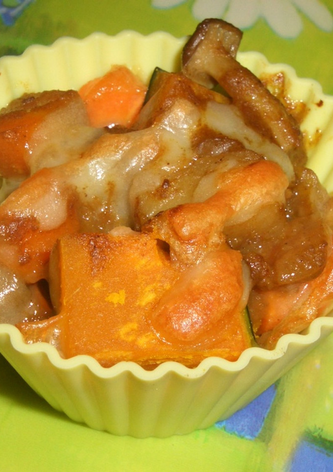 お弁当に!　かぼちゃの焼きカレー風★-レシピのメイン写真