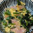 簡単★ほうれん草とベーコンのたまごとじ