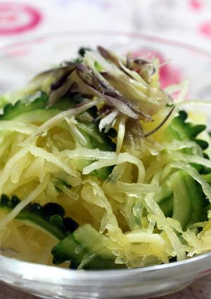 そうめん瓜とゴーヤのポン酢がけ-レシピのメイン写真
