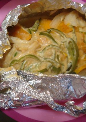 むね肉と野菜のホイル焼き❤味噌マヨソース-レシピのメイン写真