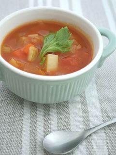 無水で作る!!食べるミネストローネ♪-レシピのメイン写真