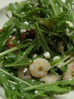 豆腐とエビの水菜サラダ-レシピのメイン写真