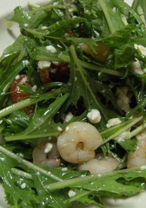 豆腐とエビの水菜サラダ-レシピのメイン写真