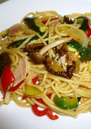 干し野菜でパスタ　～なすときゅうり編-レシピのメイン写真