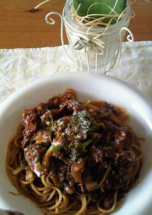 野菜たっぷりハシュドビーフ風スパゲティ-レシピのメイン写真
