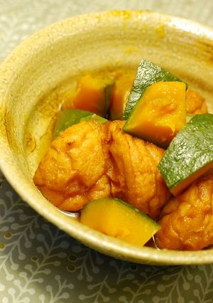 簡単♪ふっくら魚河岸揚げとかぼちゃの煮物-レシピのメイン写真