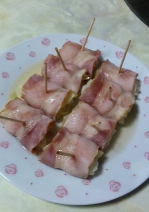 ルクエで簡単！キャベツのベーコン巻き☆-レシピのメイン写真