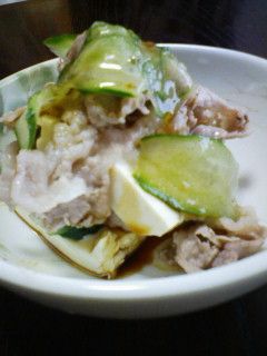 豆腐と冷しゃぶの乗っけ盛り。-レシピのメイン写真
