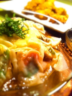 夏‼ 鶏梅しそワンタン『冷しうどん』-レシピのメイン写真