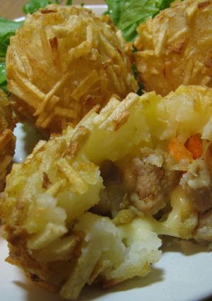 チーズがとろ～り！鶏もも肉イガ栗コロッケ-レシピのメイン写真