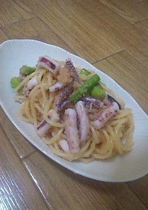 和えるだけ！アスパラといかの明太子パスタ-レシピのメイン写真