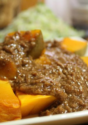 かぼちゃの挽肉あんかけ-レシピのメイン写真