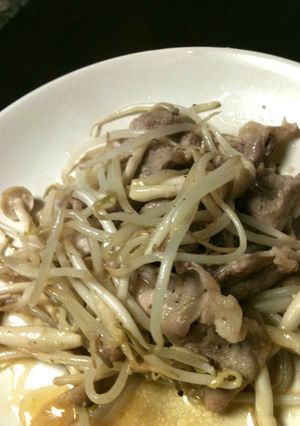 豚肉ともやしの塩にんにく炒め-レシピのメイン写真