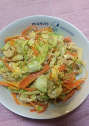 キャベツとにんじんのツナたま炒め-レシピのメイン写真