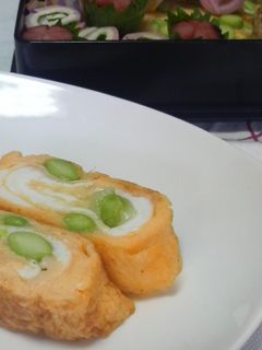 お弁当に♪❤枝豆・チーズの卵焼き❤-レシピのメイン写真