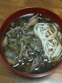 残暑に勝つ!舞茸と鶏肉のあったか冷や麦-レシピのメイン写真