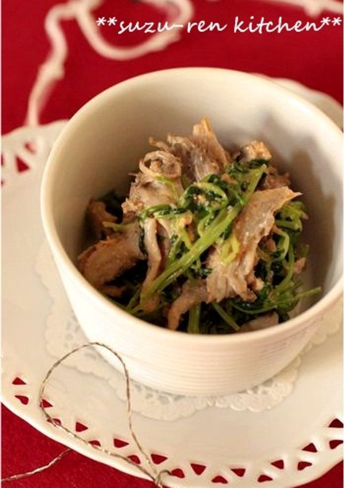 きのこと豆苗のゴマヨ和え-レシピのメイン写真