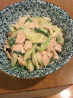 ささみとセロリのジンジャー炒め-レシピのメイン写真