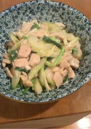 ささみとセロリのジンジャー炒め-レシピのメイン写真