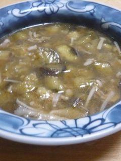 茄子とキノコのスープ-レシピのメイン写真