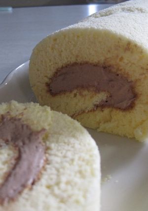 ふわふわロールケーキ☆チョコクリーム編-レシピのメイン写真
