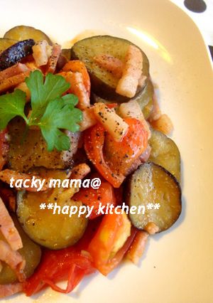 茄子とトマトのニンニク炒めラタトゥイユ風-レシピのメイン写真