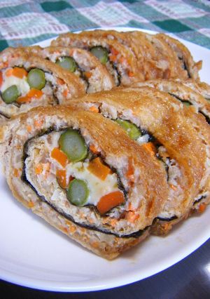 簡単☆野菜とチーズの信田巻き-レシピのメイン写真