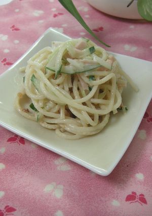 いつものスパサラに～肉味噌いかがですか？-レシピのメイン写真
