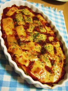 *ポテト&ミートソース缶のチーズ焼き*-レシピのメイン写真