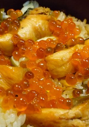 レンジでお手軽ふっくら！　簡単はらこめし-レシピのメイン写真