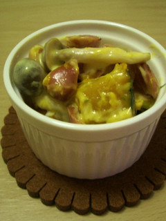 かぼちゃときのこのホットサラダ-レシピのメイン写真