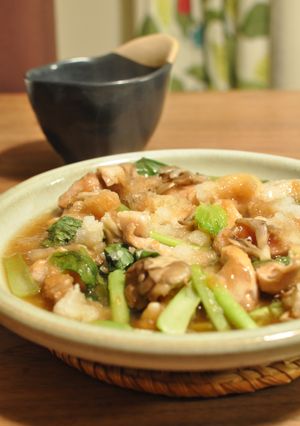 レンジで簡単♪豚肉と小松菜のみぞれ煮-レシピのメイン写真