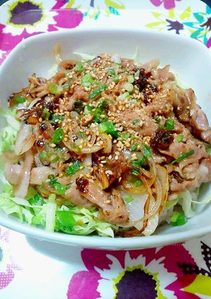 しょうが焼き丼-レシピのメイン写真
