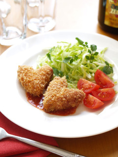 ハートいっぱいのひとくちとんかつ-レシピのメイン写真