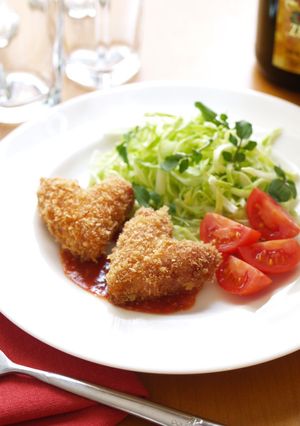 ハートいっぱいのひとくちとんかつ-レシピのメイン写真