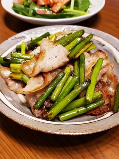 豚バラとにんにくの芽の炒め物-レシピのメイン写真