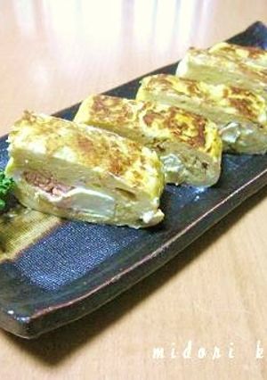 クリームチーズとたらこの洋風だし巻き卵-レシピのメイン写真